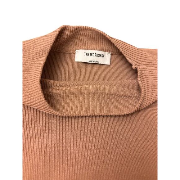 Women Tan Mock Neck Top-EUC - Picture 4 of 4